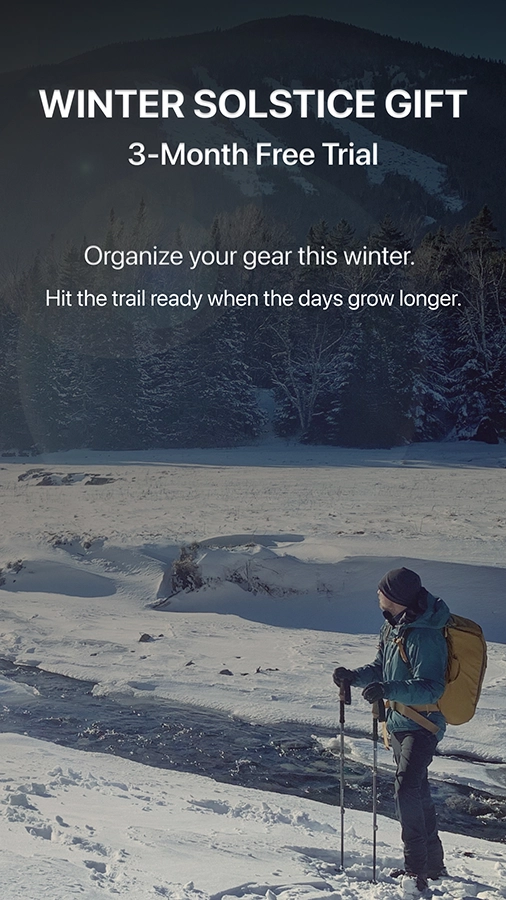 Backpacking List Checklist Winter Solstice gift in the Apple App Store
