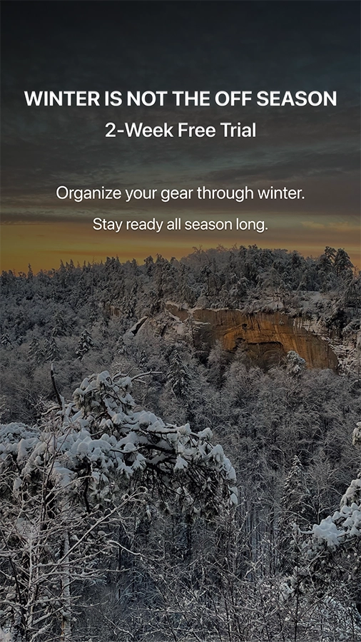 Backpacking List Checklist two week free trial in the Apple App Store